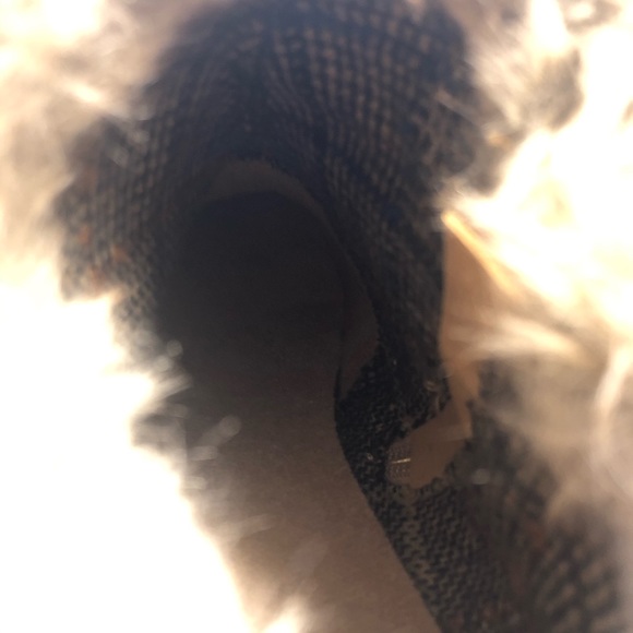 Muk Luks 7 Faux Fur Ankle Boots Booties Tan Brown Zipper - Picture 5 of 8